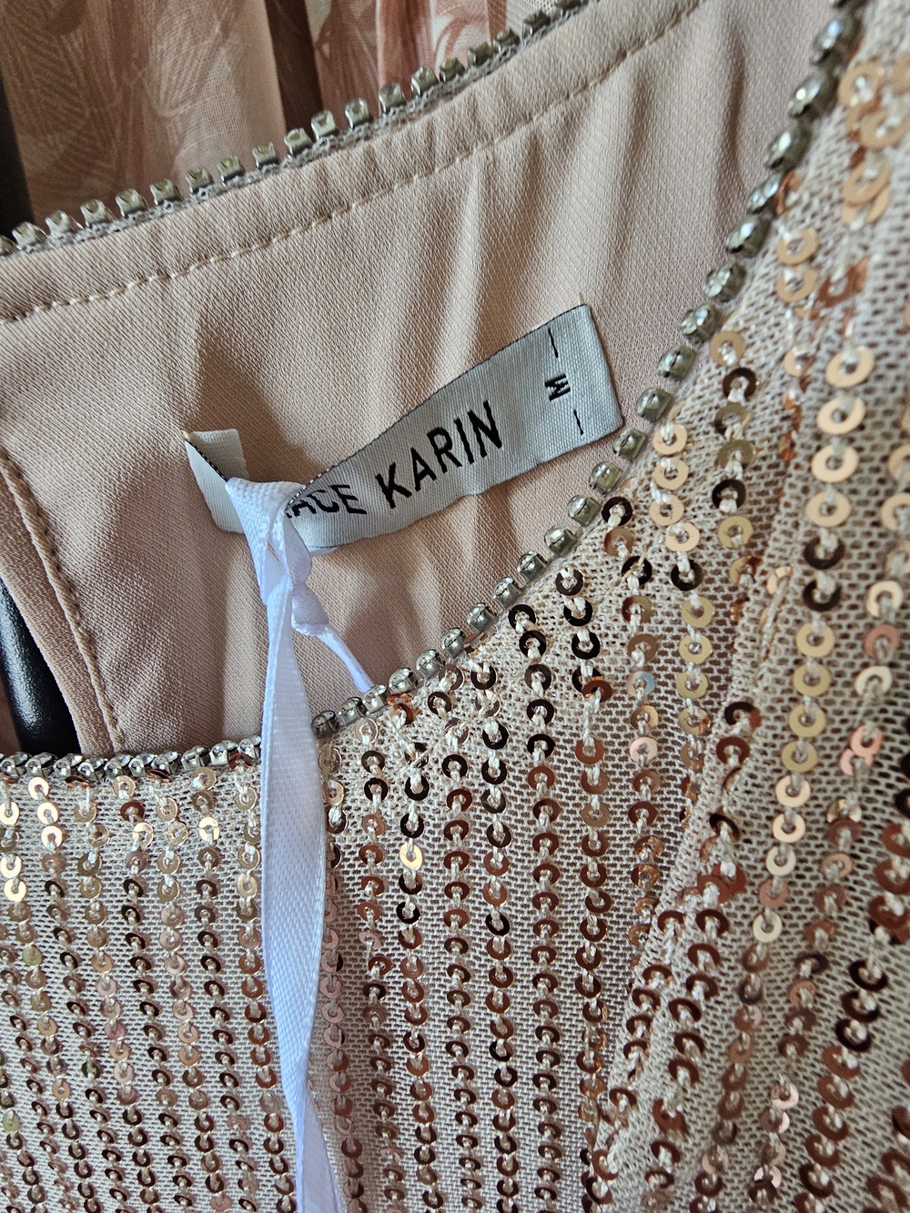 Grace Karin Rose Gold Sequin Top